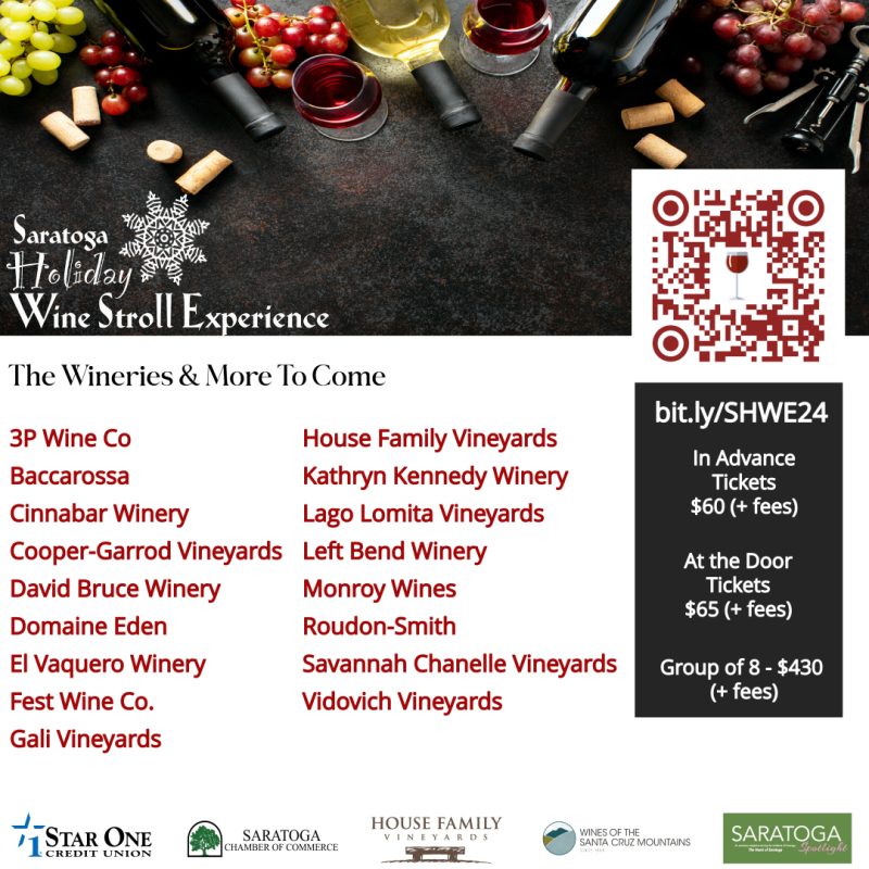 Saratoga Holiday Wine Stroll - Fest Wine Co. Pinot Noir Sonoma Mountain Organic Farming
